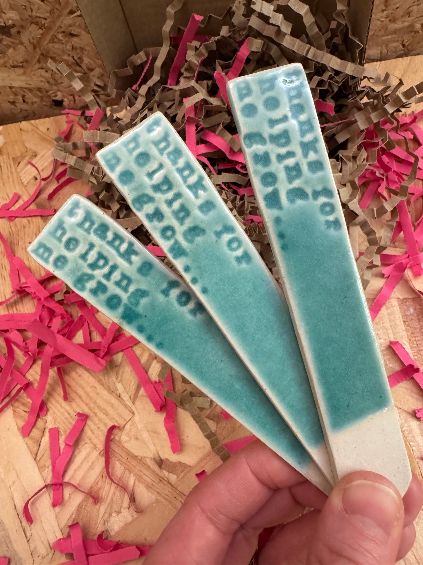 THANKS FOR HELPING ME GROW - plant label