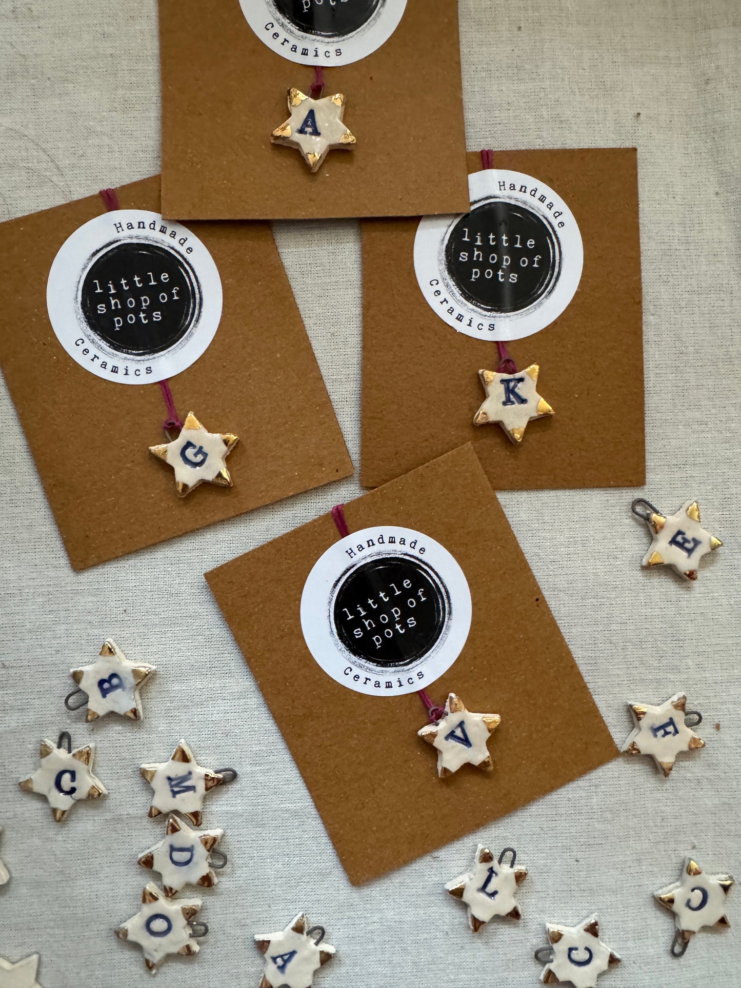 Personalised miniature star. Adjustable jewellery/ornament