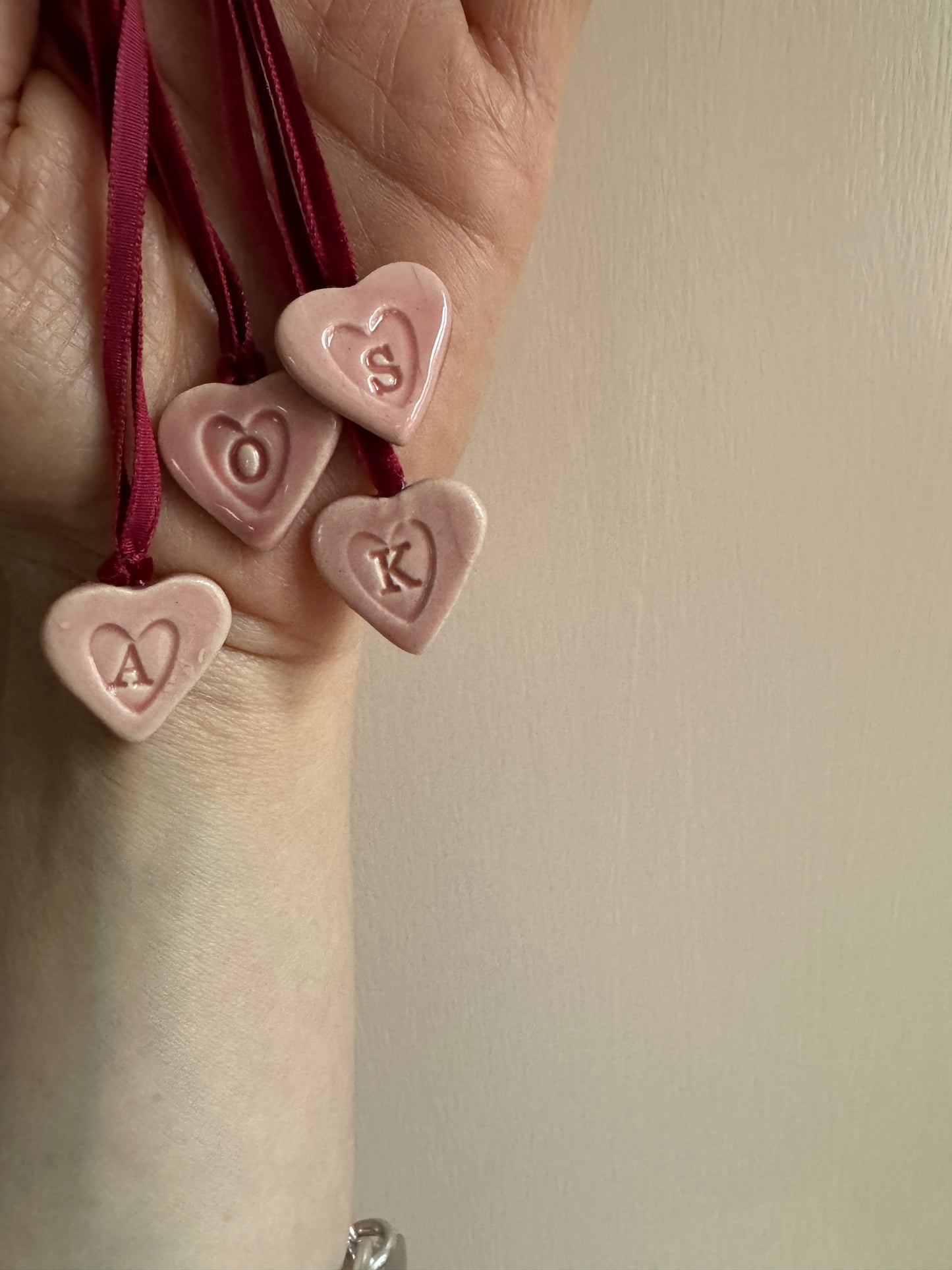 Personalised love hearts