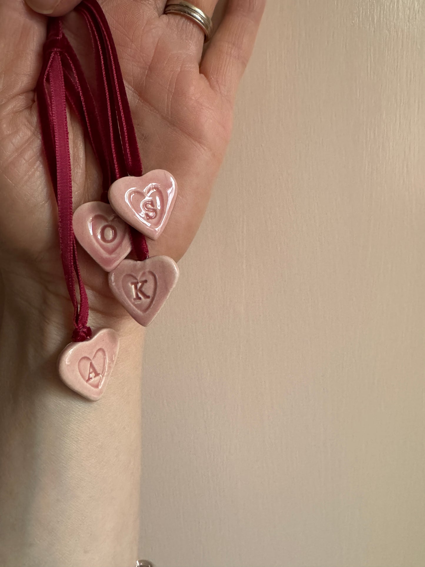 Personalised love hearts