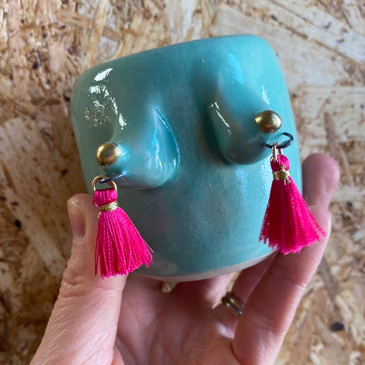 Boobie candle (turquoise)