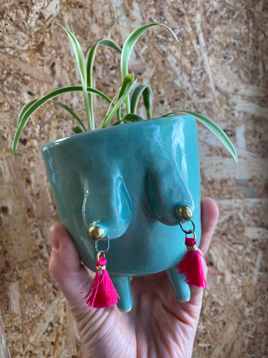 Boobie standing planter (turquoise)