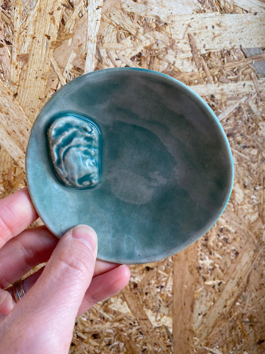 Oyster shell trinket bowl