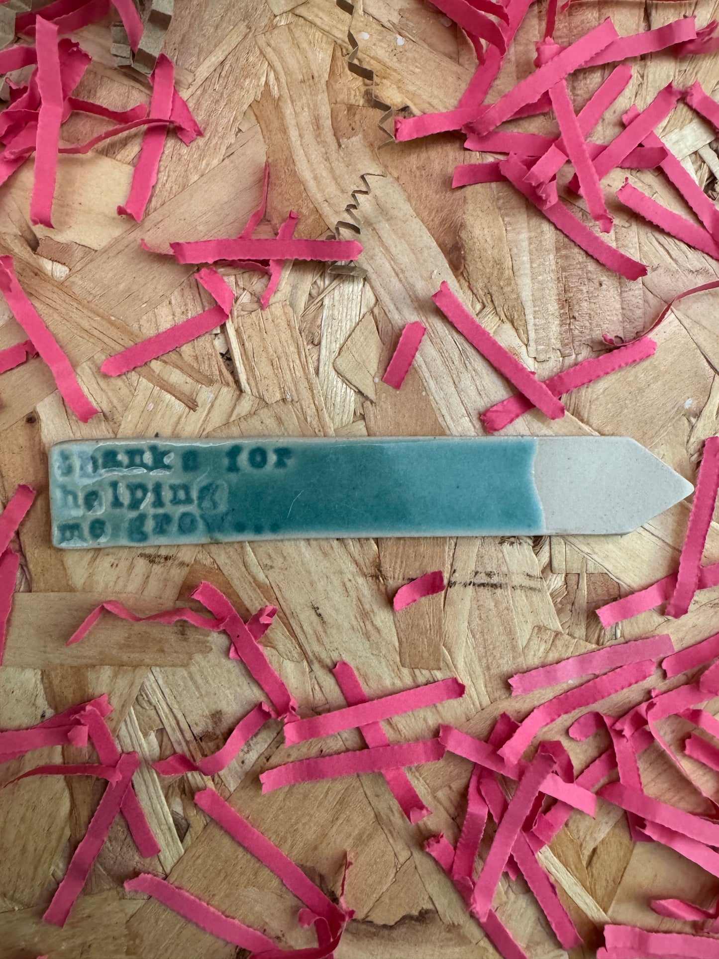 THANKS FOR HELPING ME GROW - plant label