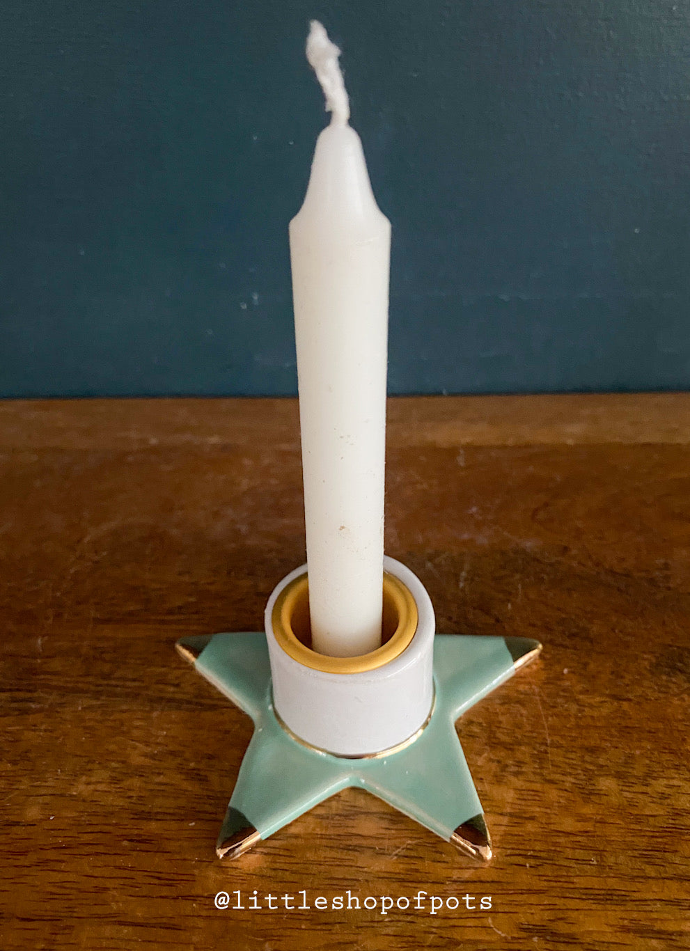 Star candlestick (turquoise)