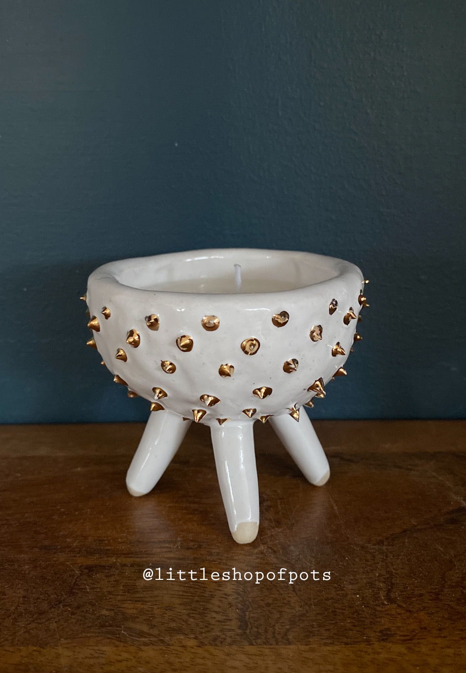 Cactus candle (white)