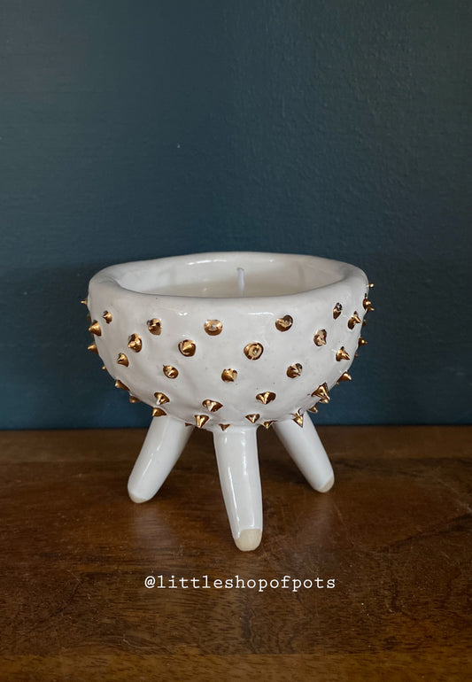 Cactus candle (white)